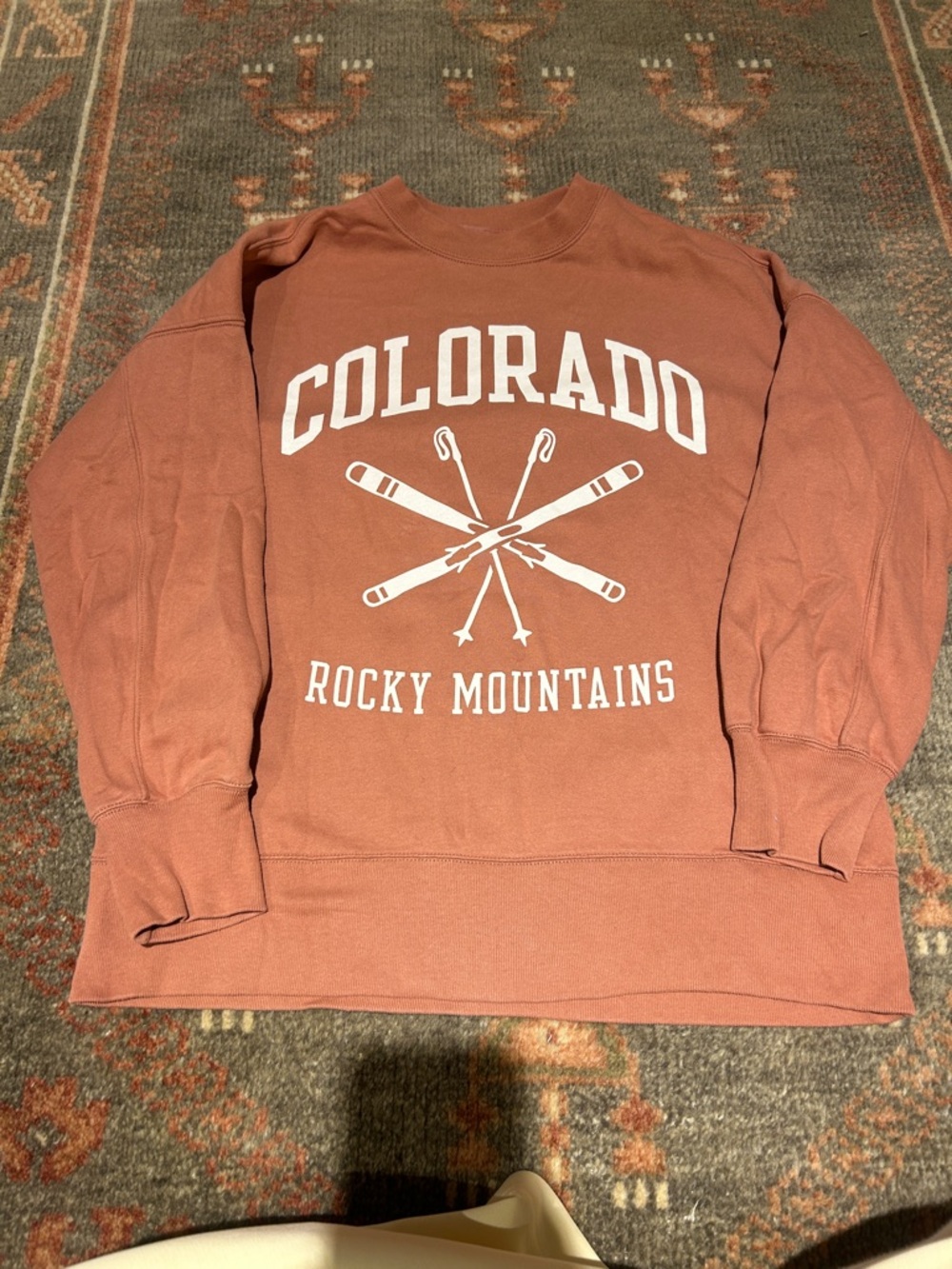 Abercrombie & Fitch Colorado Rocky Mountains Crewneck - Rusty Orange